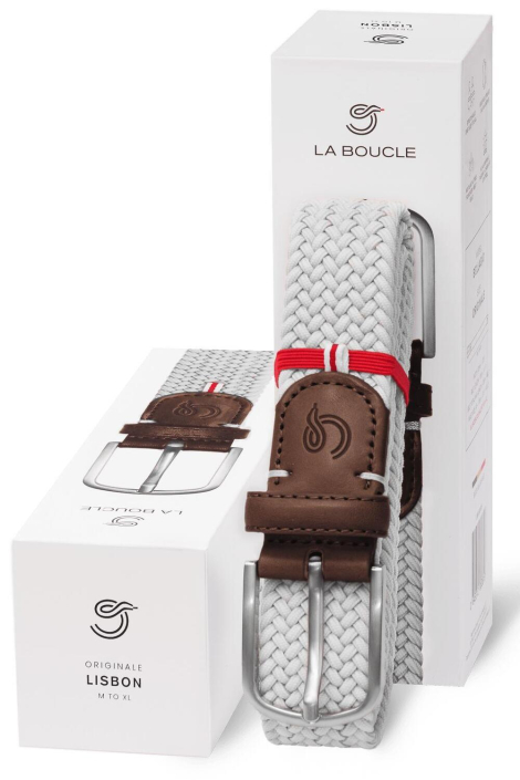 La Boucle witte heren riem