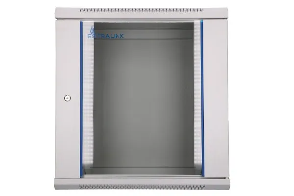 Extralink - Rack kabinet - 600x450 mm - vægmonterbar - grå - 12U - 19
