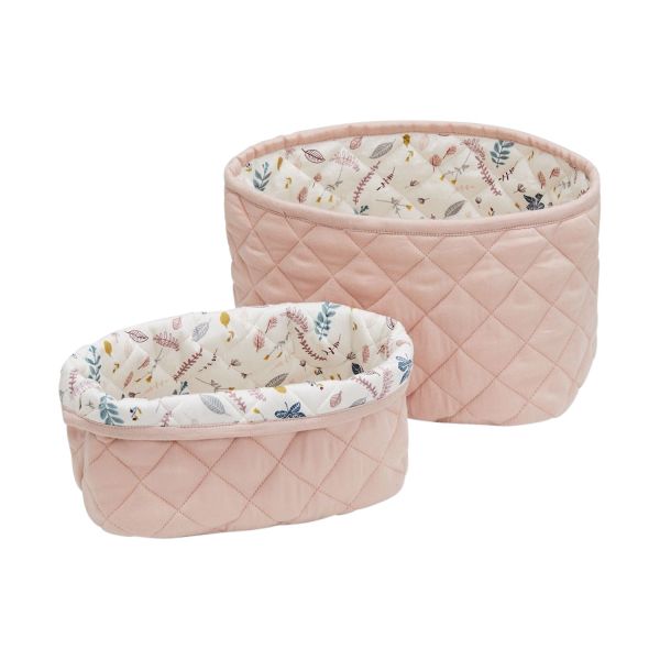 Cam Cam Quilted Opbergmandje Blossom Pink 2 Stuks