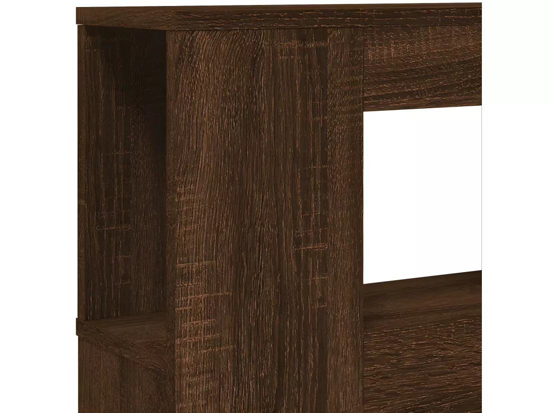 Tête de lit à LED chêne marron 180x18,5x103,5cm bois ingénierie
