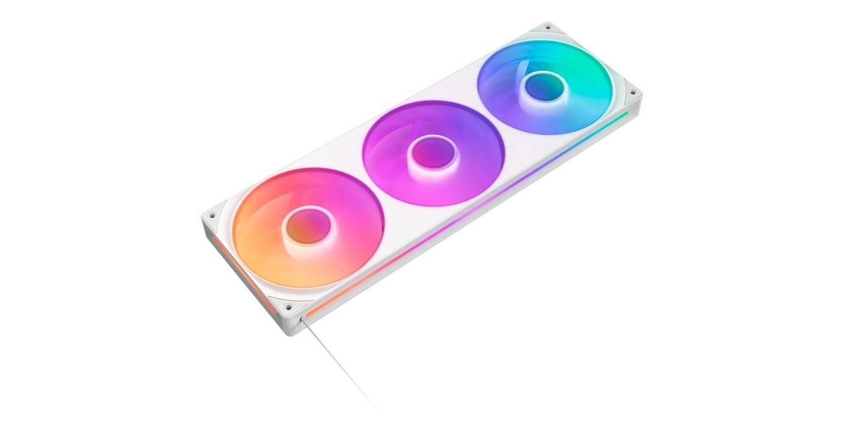 NZXTF360 RGB CORE case fans  (Wit, 3 stuks, 360 x 120 x 26 mm)