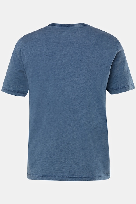 T-Shirt, Halbarm, Flammjersey, Indigo-Färbung, bis 8 XL