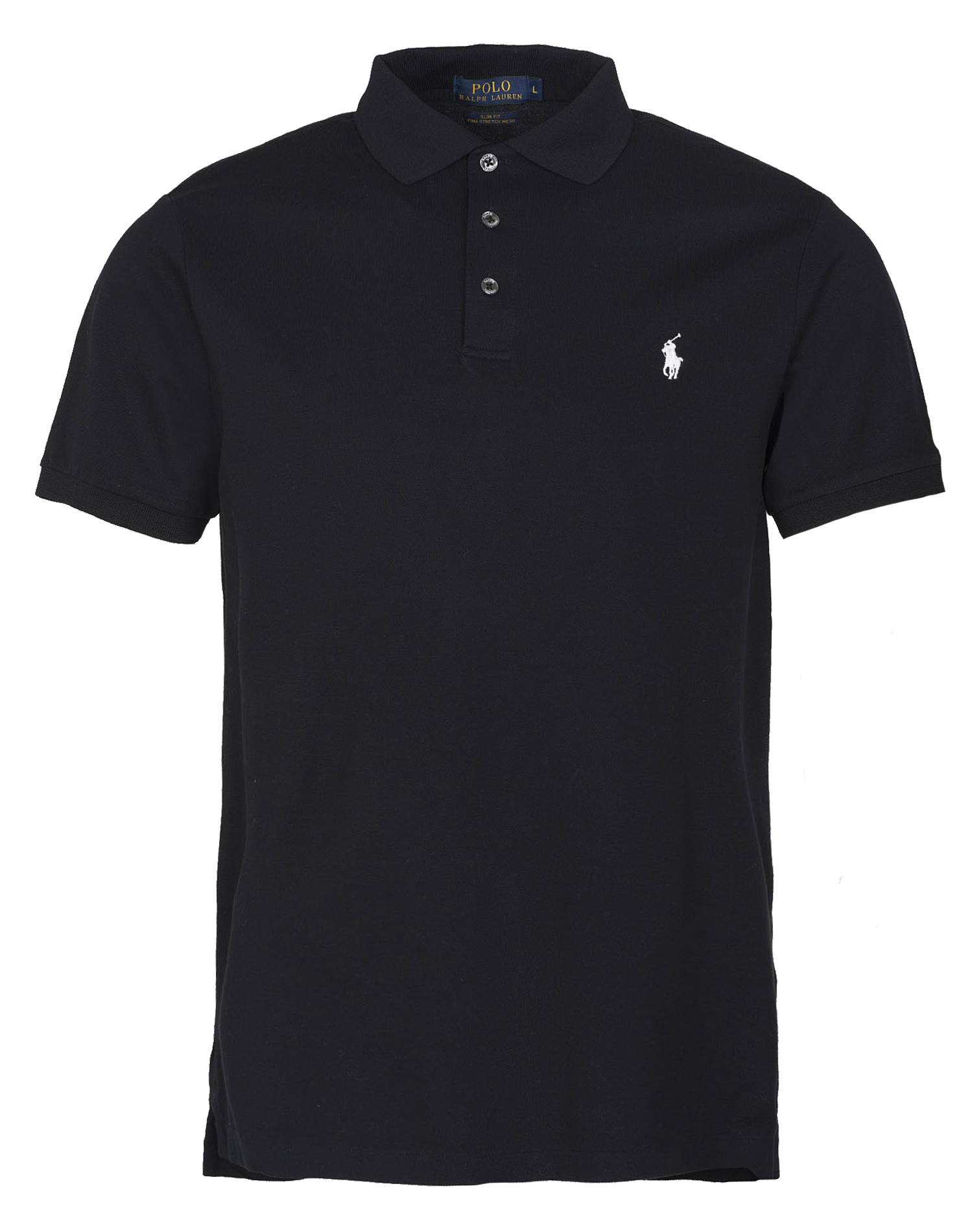 Polo slim-fit en coton piqué stretch | Noir