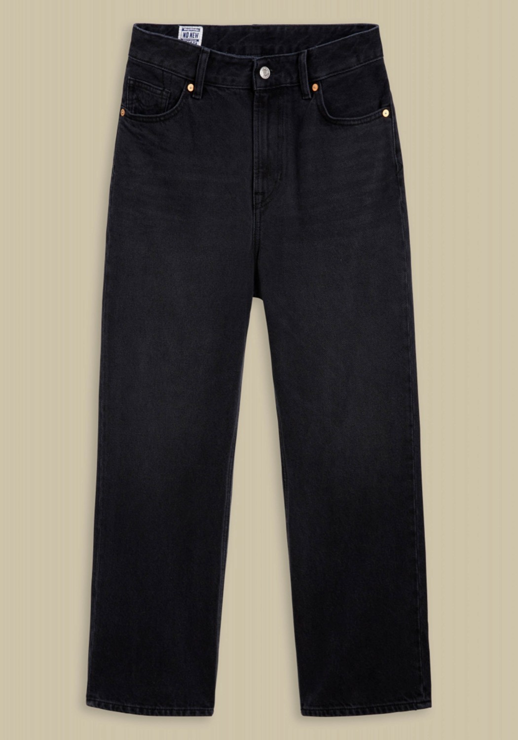 Kings Of Indigo Jeans Liora Cropped Clean Recycled Worn Black
