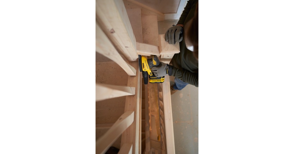 StanleyFATMAX V20 18V Detailschuurmachine deltaschuurmachine  (Geel/zwart, Accu (2.0Ah) en oplader inbegrepen)