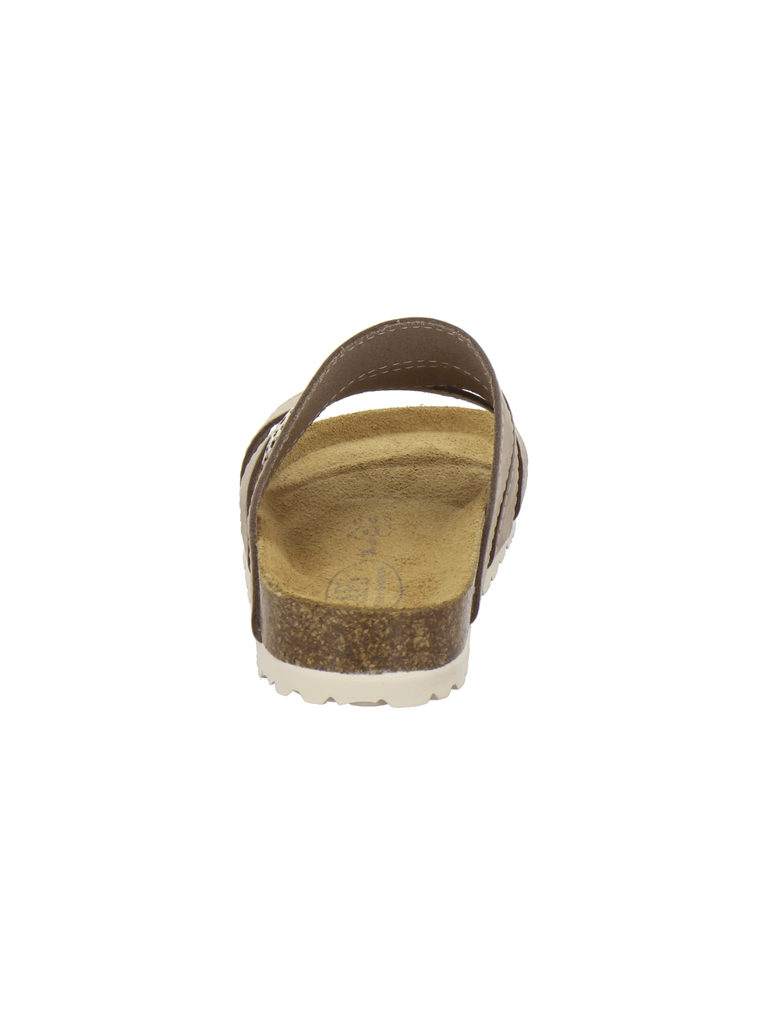 Pantoletten Damen Leder sand