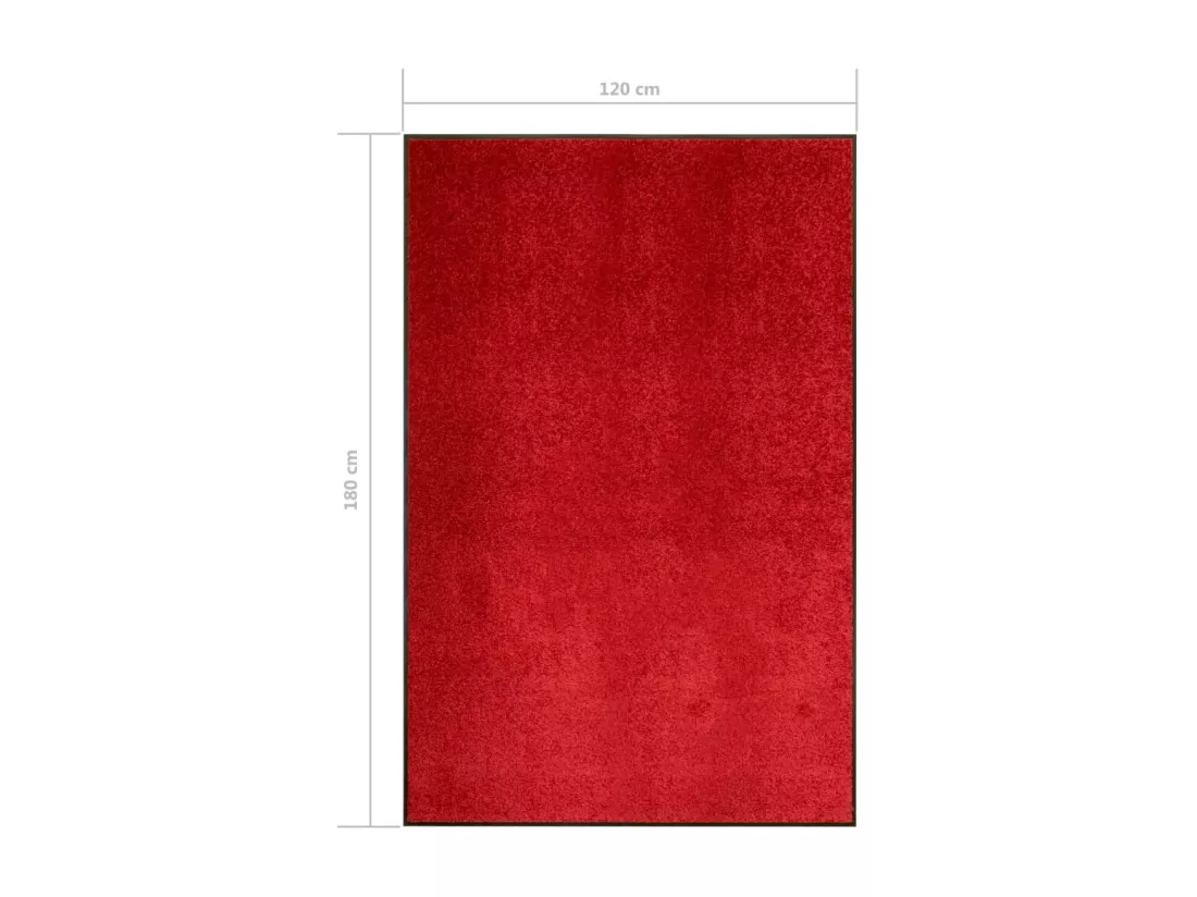 Paillasson lavable Rouge 120x180 cm