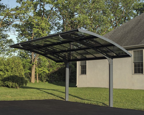 Palram enkele carport - Canopia Arizona Breeze 5000 288,8 x 494,7 cm RAL7016 grijs