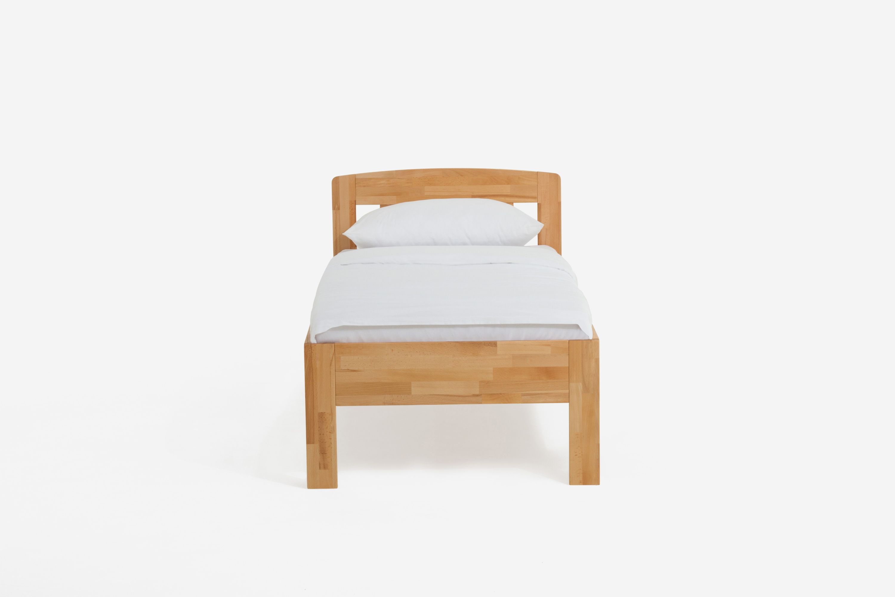 Holzbett Jasmine 100 x 190 cm Buche lackiert