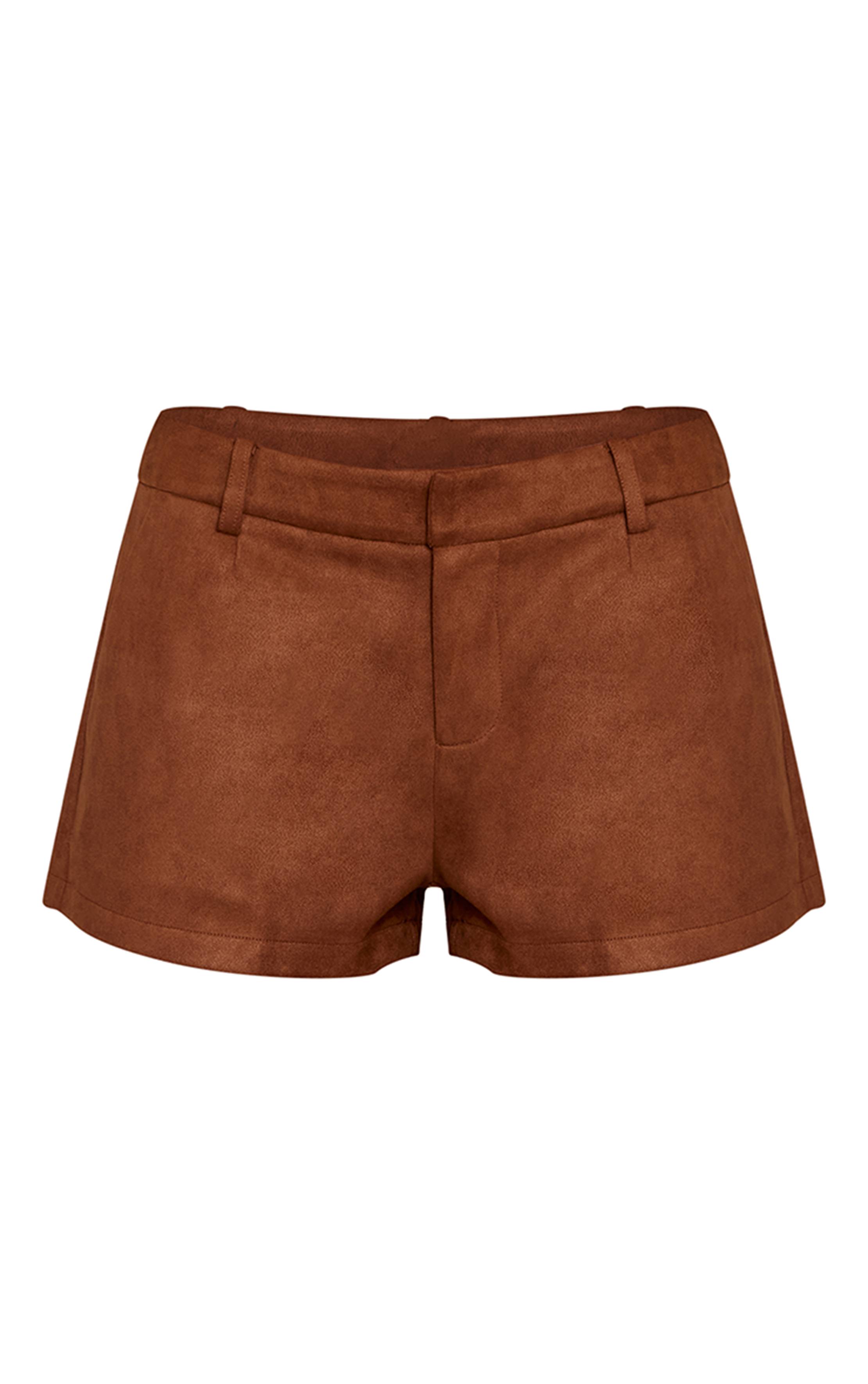 Marron Short Tailleur En Synthétique