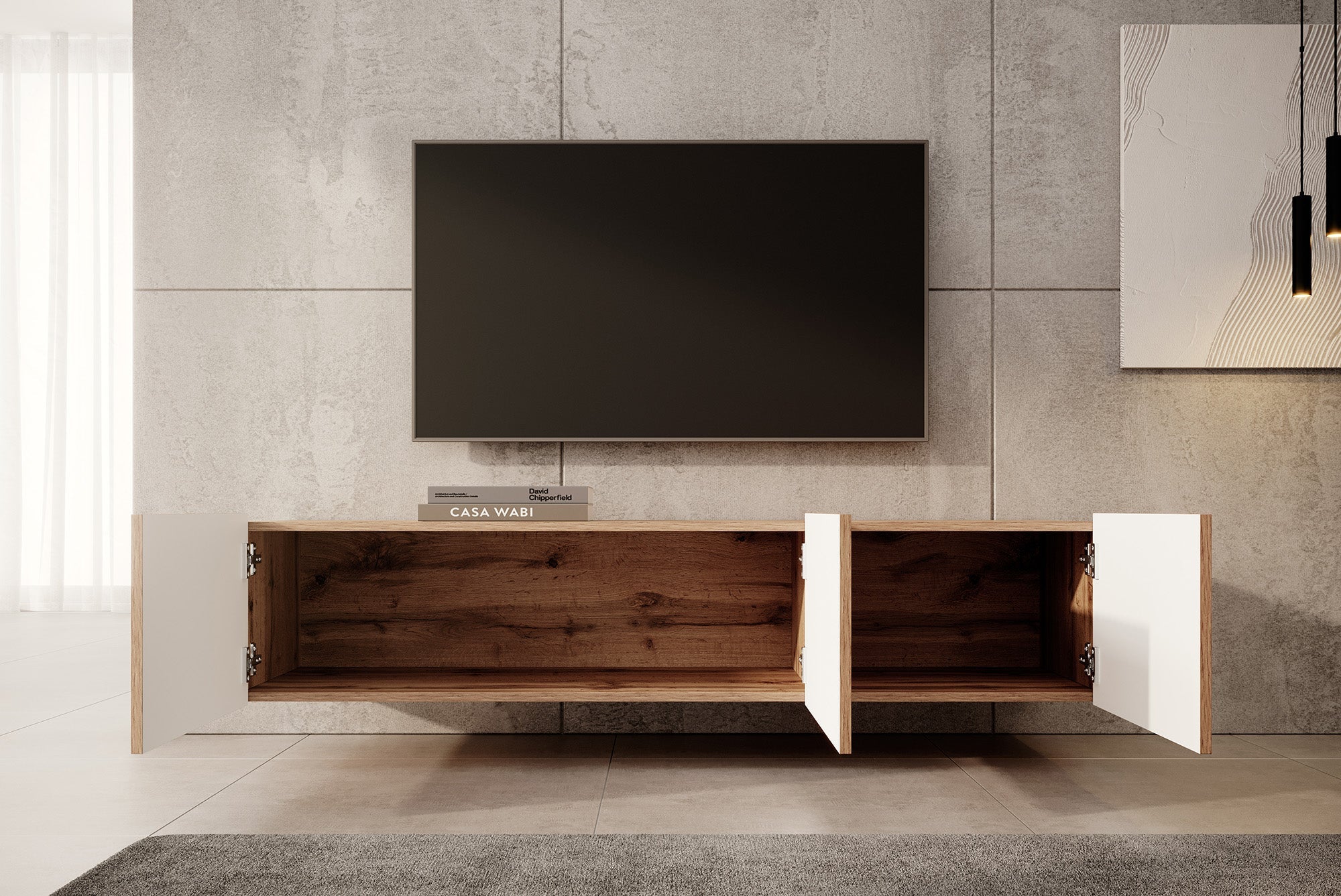 Meubella - TV-Meubel Pepinos - Eiken - 150 cm