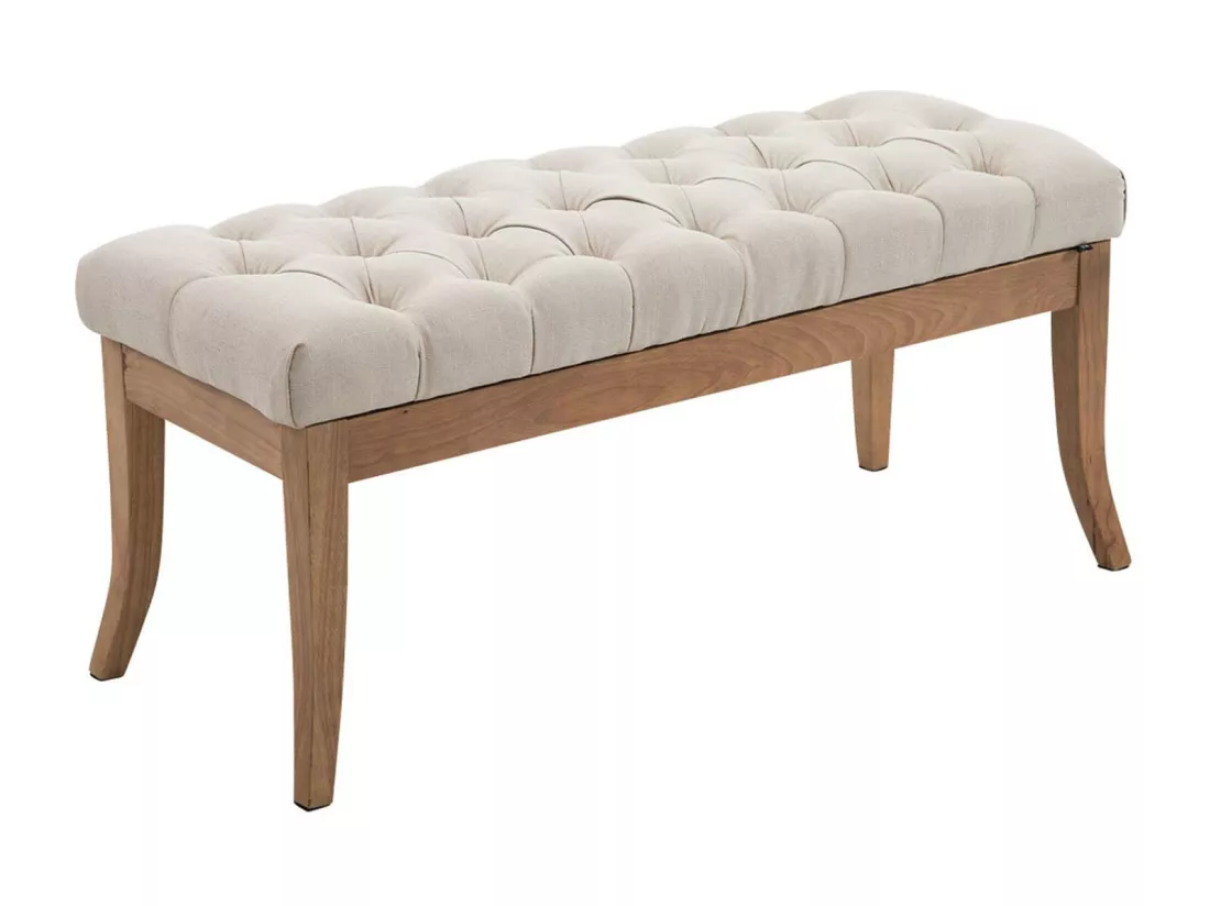 Banquette - Tissu & Bois - Crème - Ramses