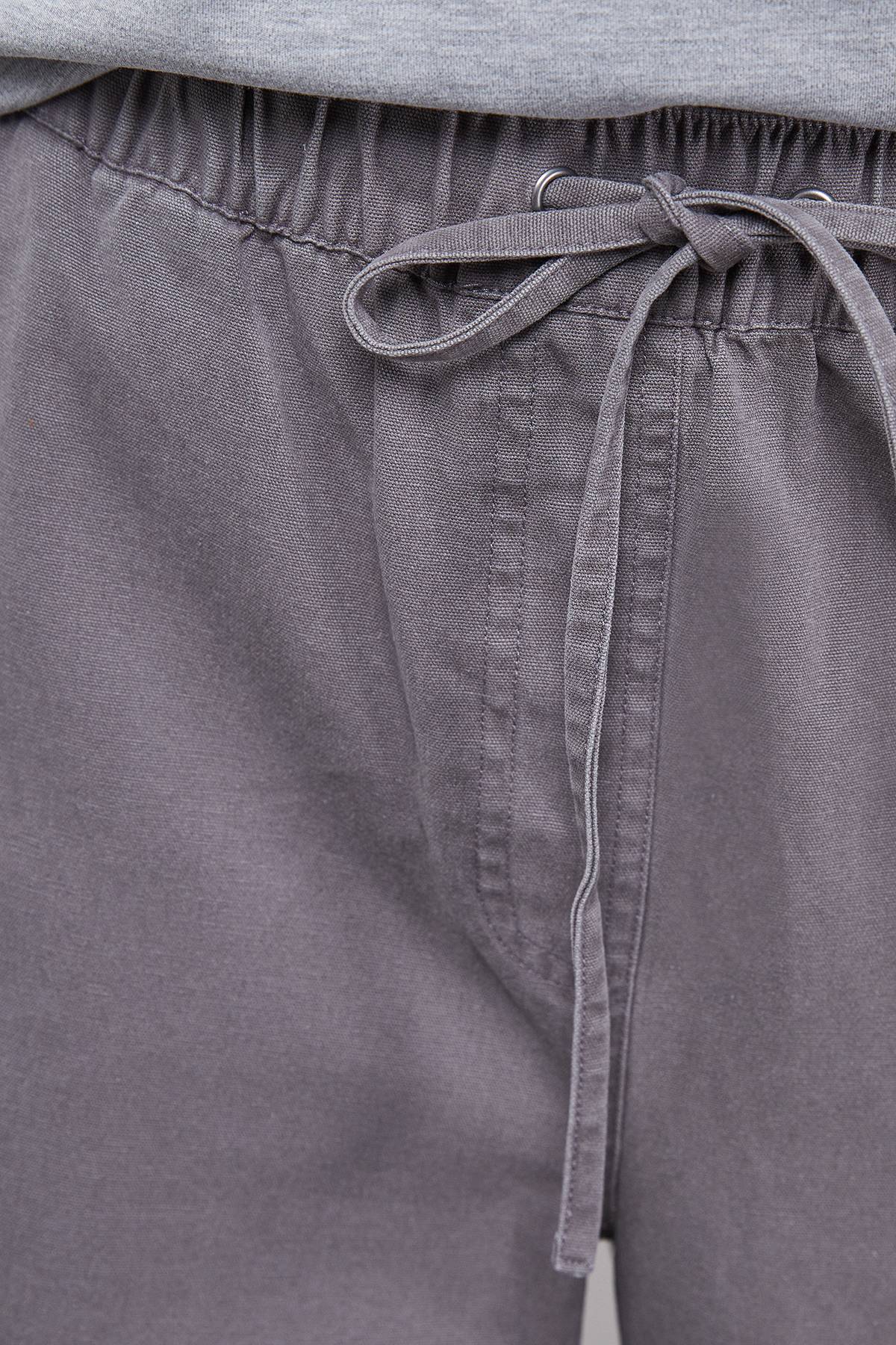 Warehouse Pantalon Cargo Large à Taille Coulissante et Coupe Décontractée