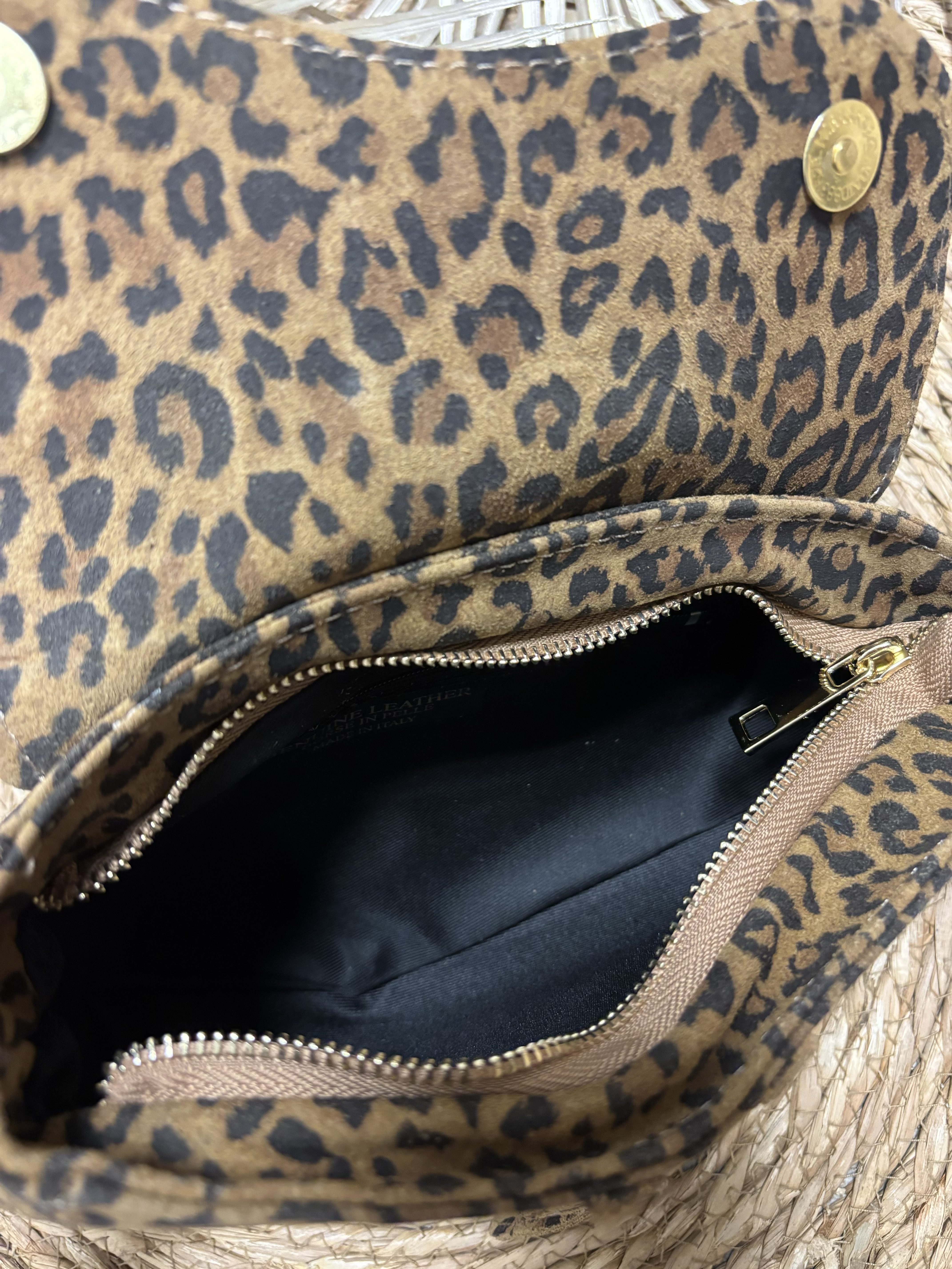Gigi Bag - Suede Luipaard