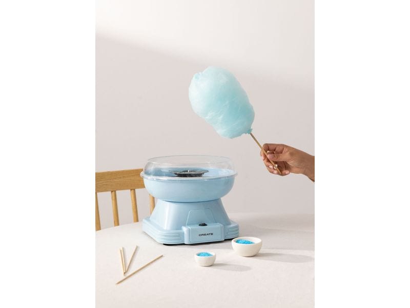 Create Zuckerwattemaschine Pastelblau Zuckerwattemaschine im Retro-Design