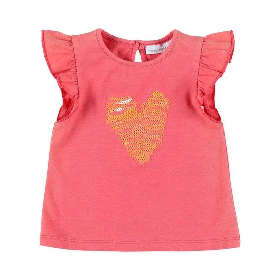 T-shirt Coeur collection Peps Girl   Rose        de               Noukies