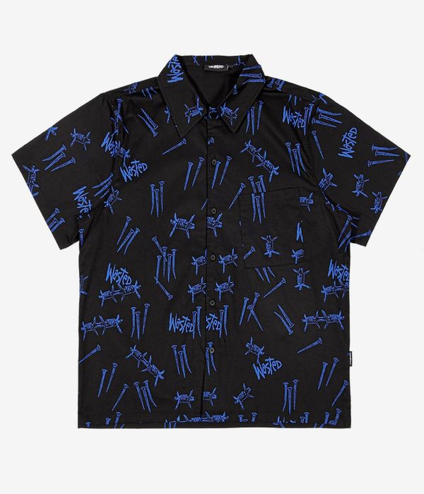 Wasted Paris All Over Blind Hemd (black ultra blue)
