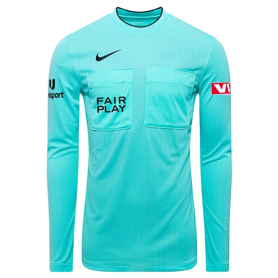 NFF Nike Maillot d'Arbitre II Dri-FIT - Turquoise/Noir Manches Longues