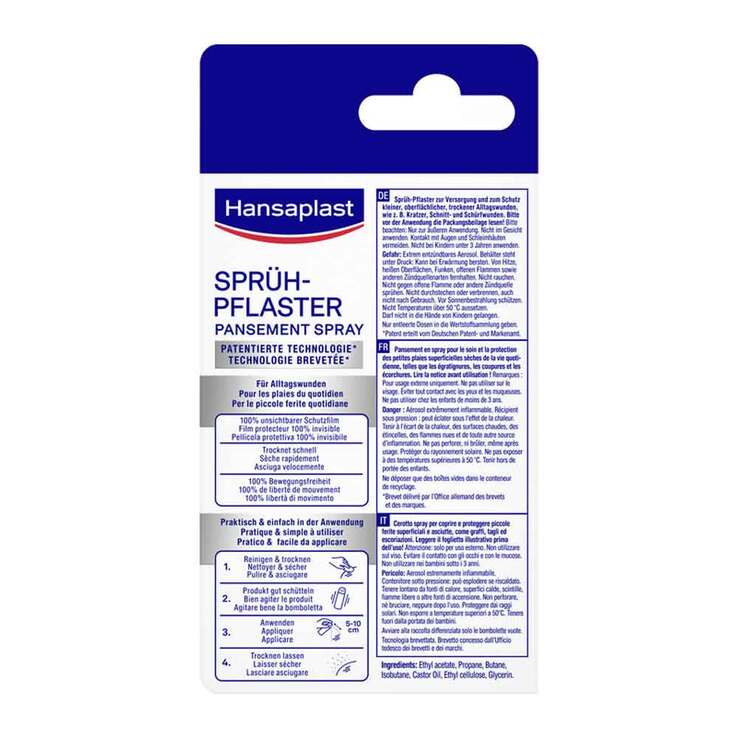 Hansaplast Zweite Haut Schutz Sprüh-Pflaster, 2x40 ml