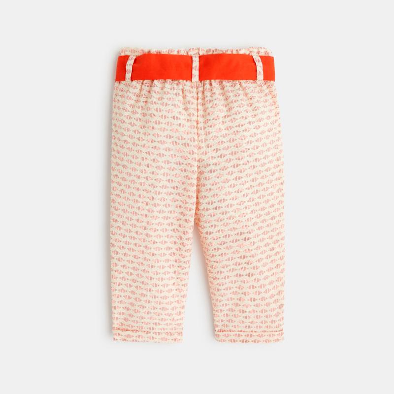 Pantalon paperbag motif graphique orange bébé fille Orange