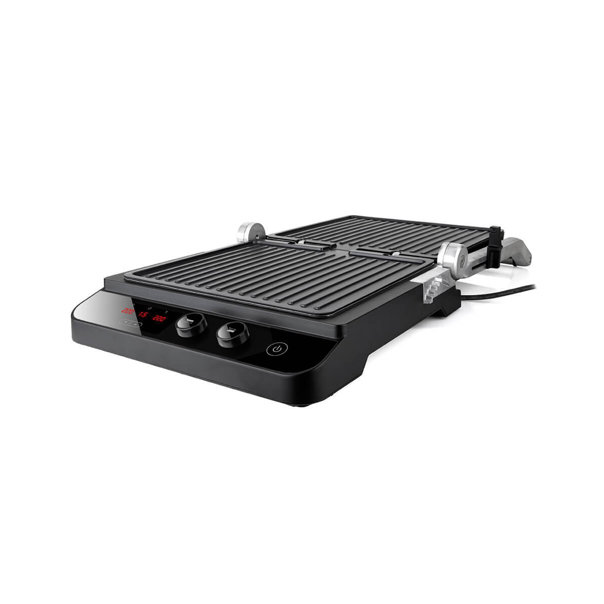 BLACK+DECKER Bordgrill, Ekstra Plate 2000W, Børstet Stål