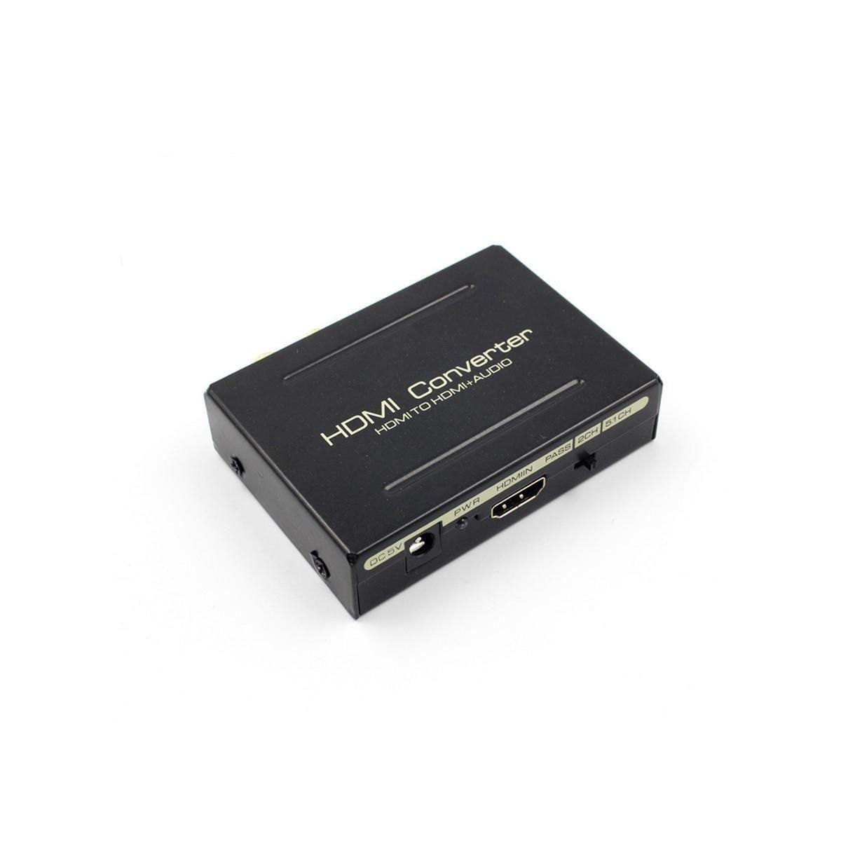 NÖRDIC HDMI Audio Extractor 1XHDMI inngang til 1xHDMI 4K i 30 Hz, 1XTOSLINK og 2XRCA-utgang