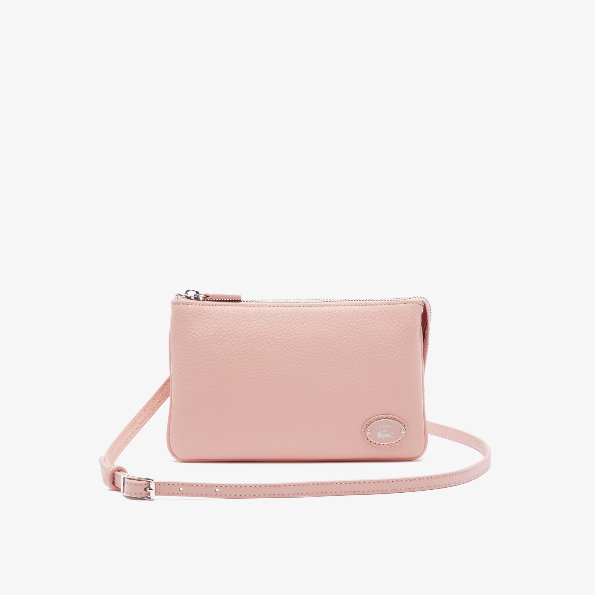 Pochette double Origin Croc en cuir Sacs à bandoulière - Rose - Lacoste - Femme