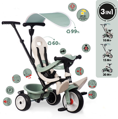 Smoby Trehjulssykkel S.Life Baby Blade, Grønn