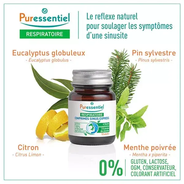 Puressentiel Respiratory Sinus Express 15 comprimidos