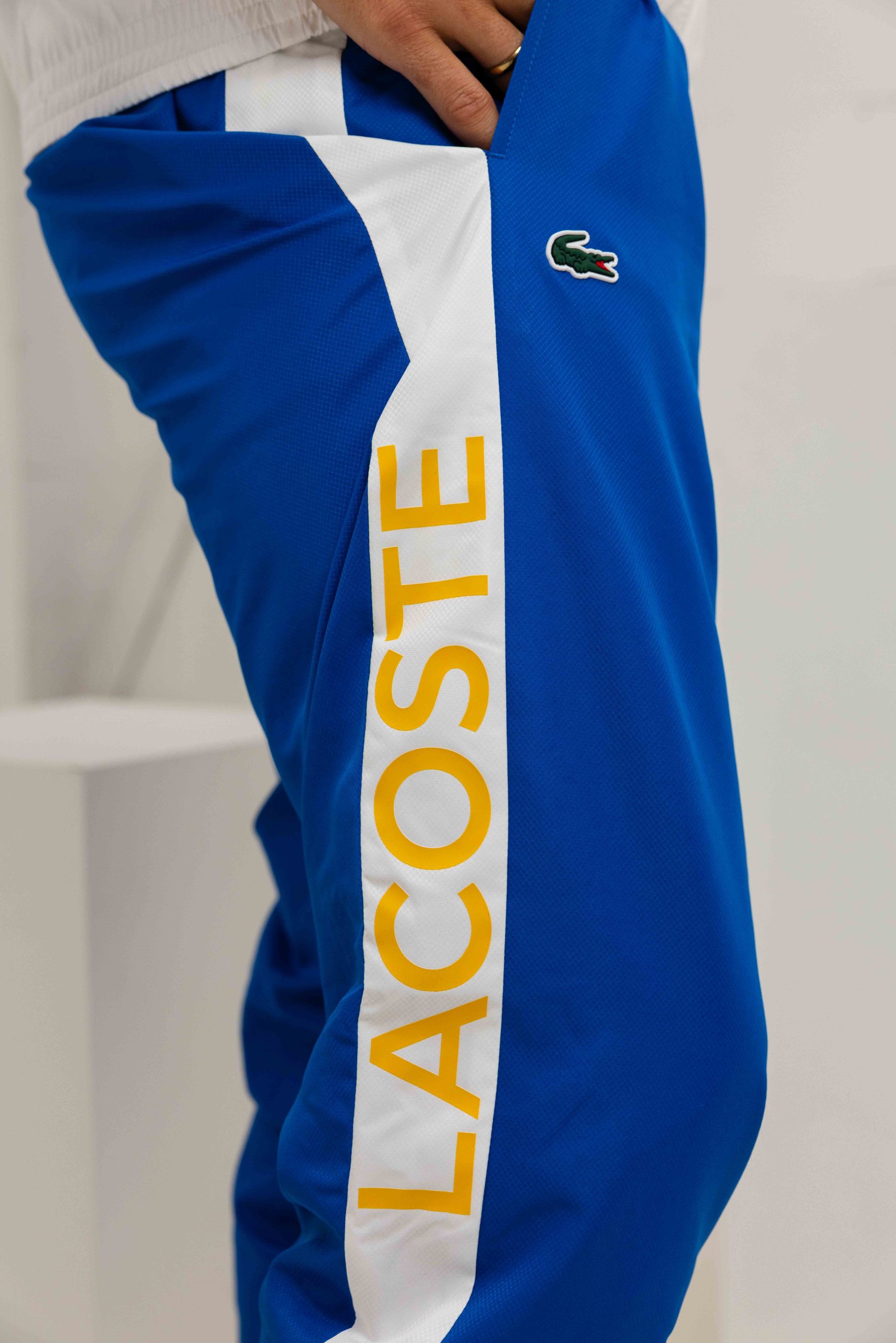 Lacoste Sport Print Trainingspak Heren Wit/Blauw