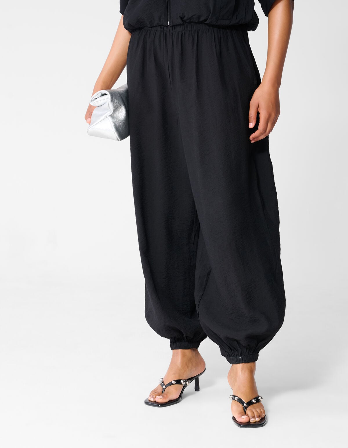 Balloon Fit Broek Zwart