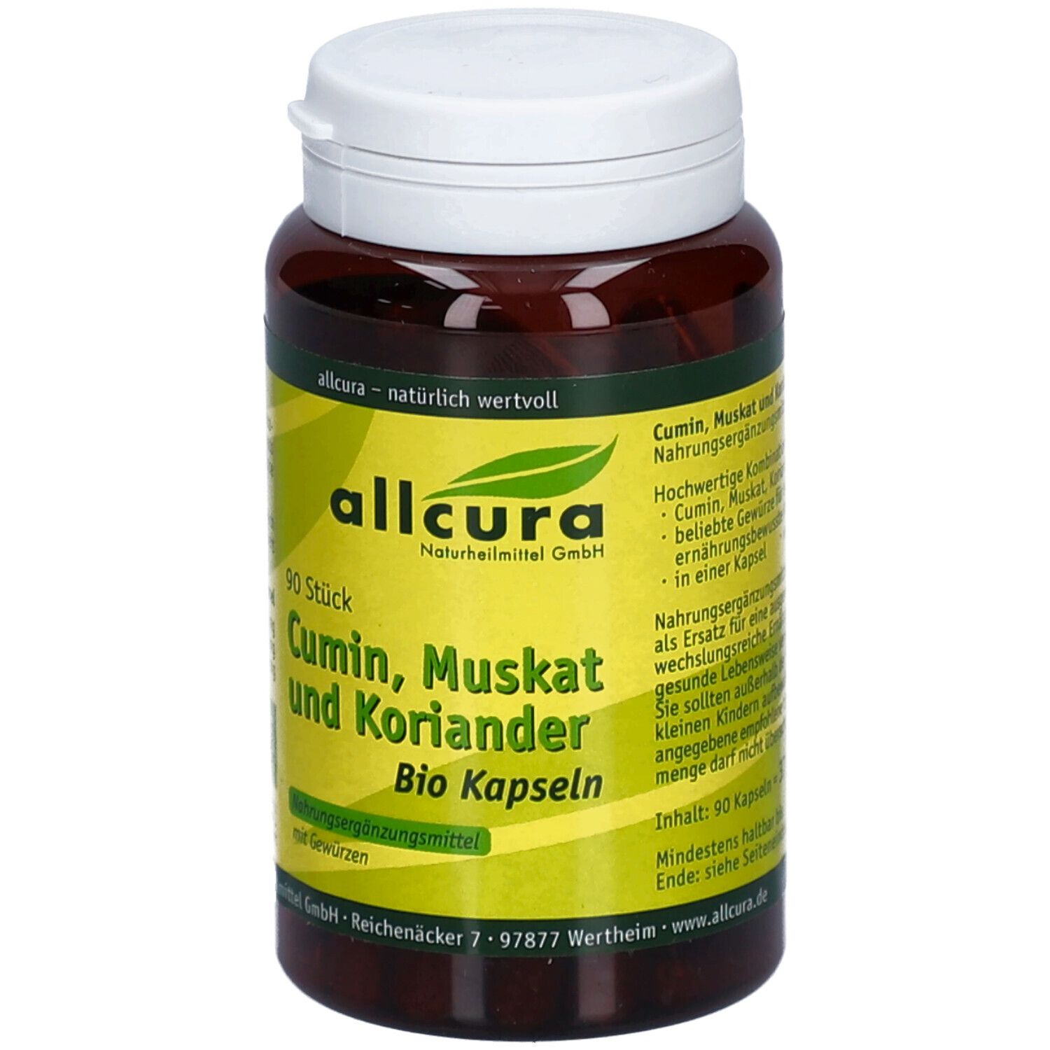 allcura Cumin Muskat und Koriander Bio Kapseln