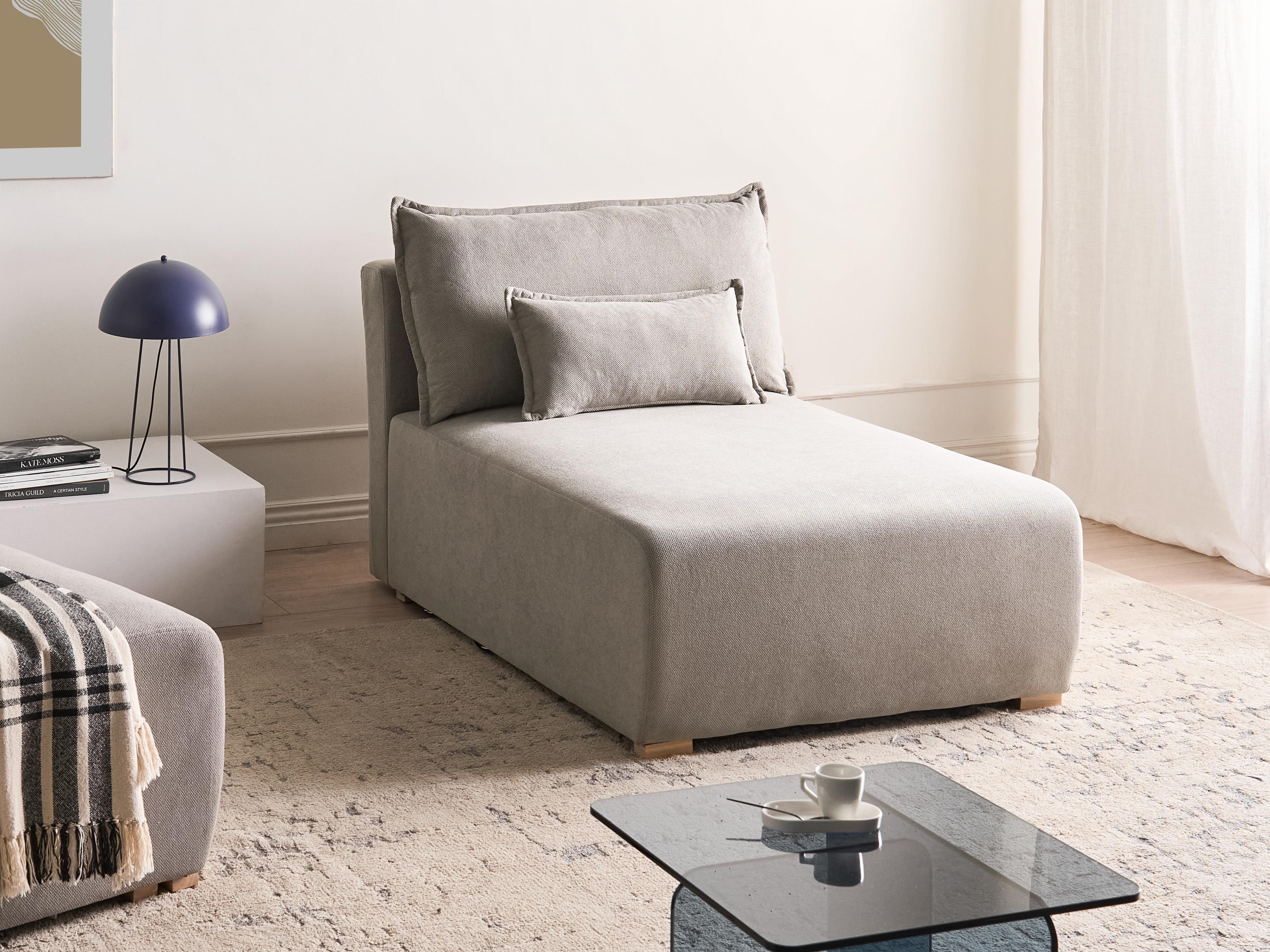 Chaise longue NERBO Stof Grijs