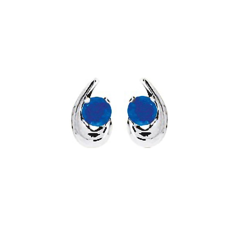 Boucles d'oreilles femme - saphir - Or 18 Carats