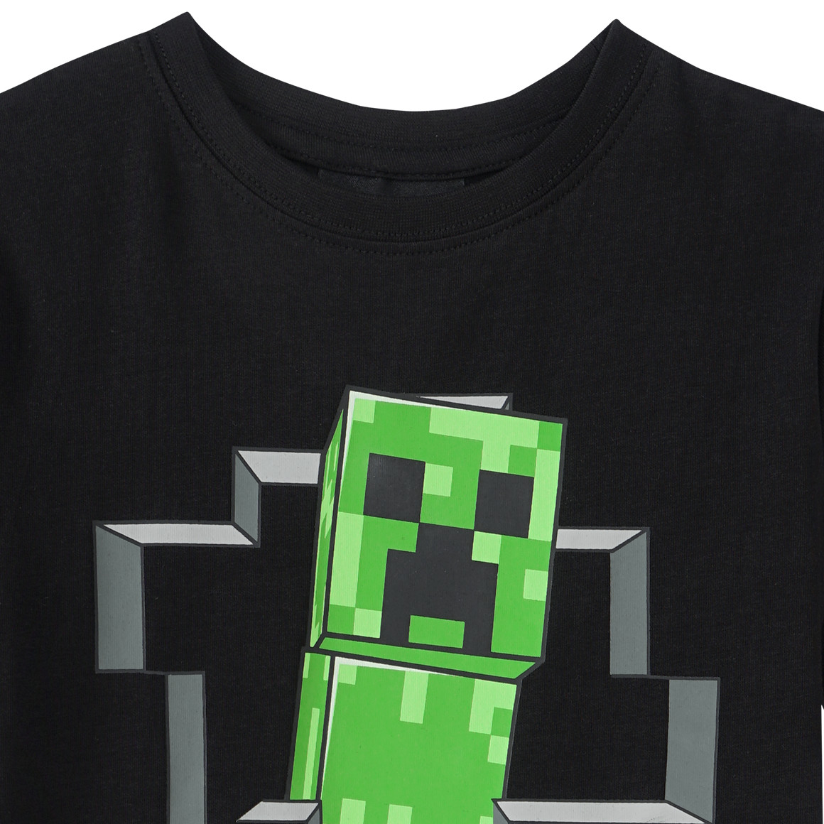 Topolino Minecraft T-Shirt mit Print schwarz