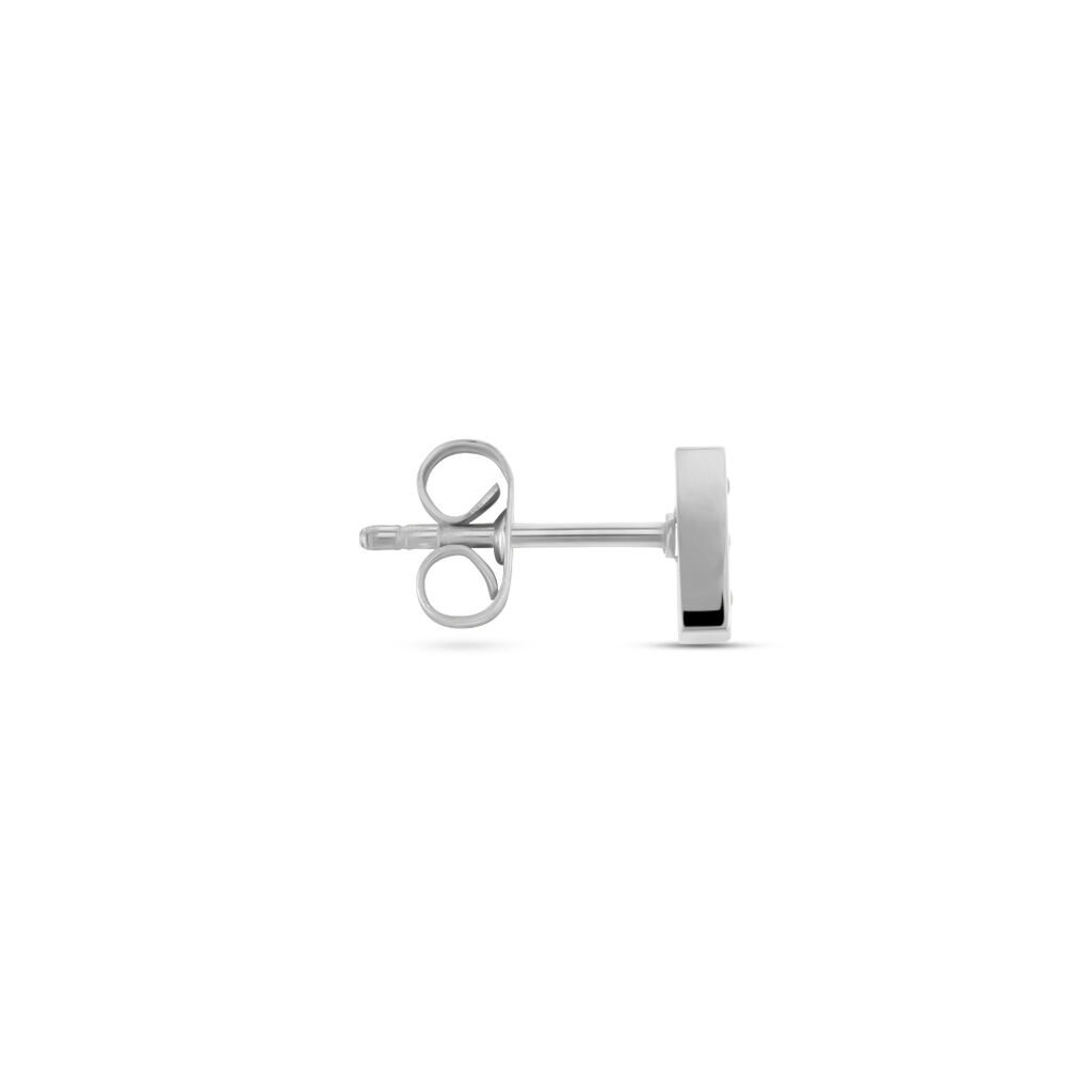 Boucle D'oreille Puce Unitaire Acier Blanc Et Plaqué Or Anson