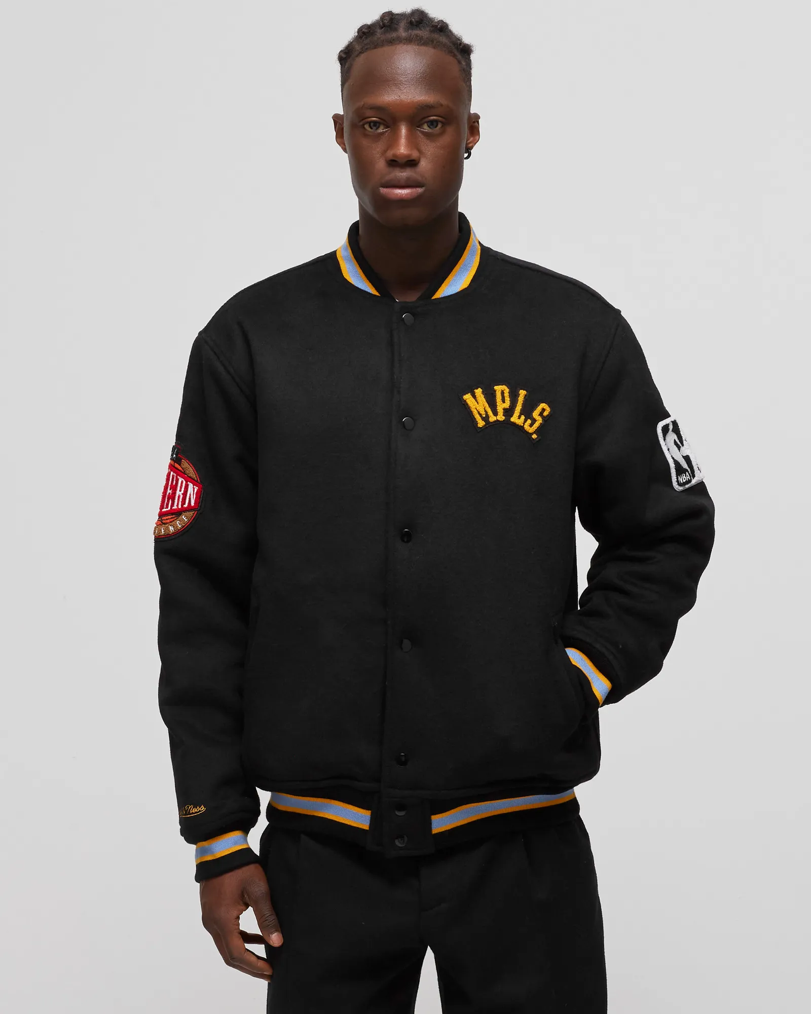 Mitchell & Ness NBA Minneapolis Lakers Hardwood Classics Wool Varsity Jacket