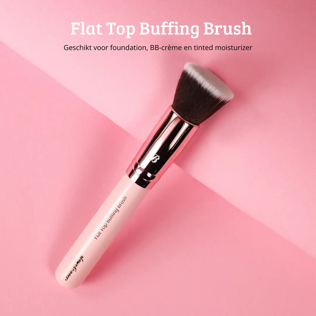 Pink & Rose Gold Flat Top Buffing Brush