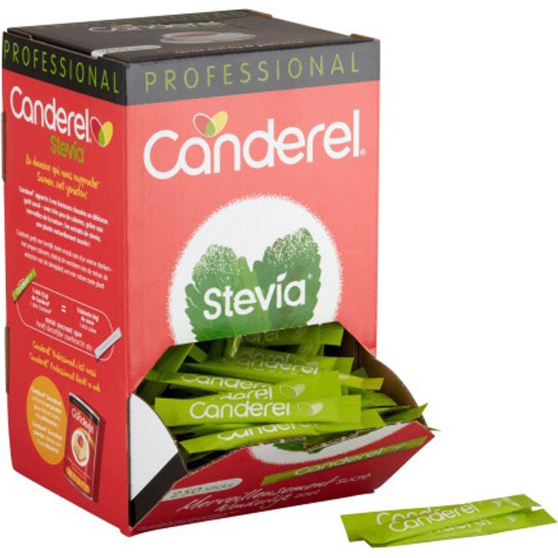 Edulcorant Stevia Canderel - Boîte distributrice de 250 sticks