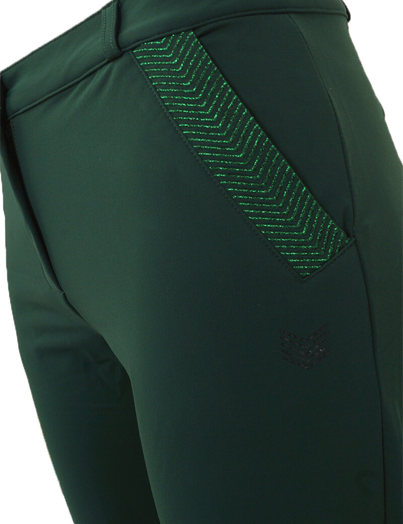 HBT BASICS - CHRISTINA PANTALON CITY SLIM VERT