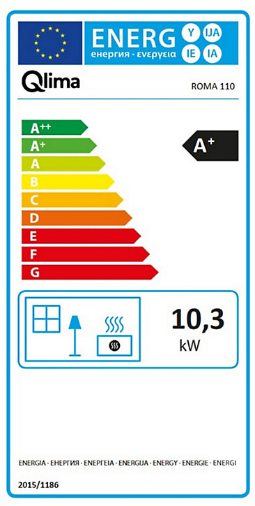 Poêle à granulés Qlima Roma blanc 10600W