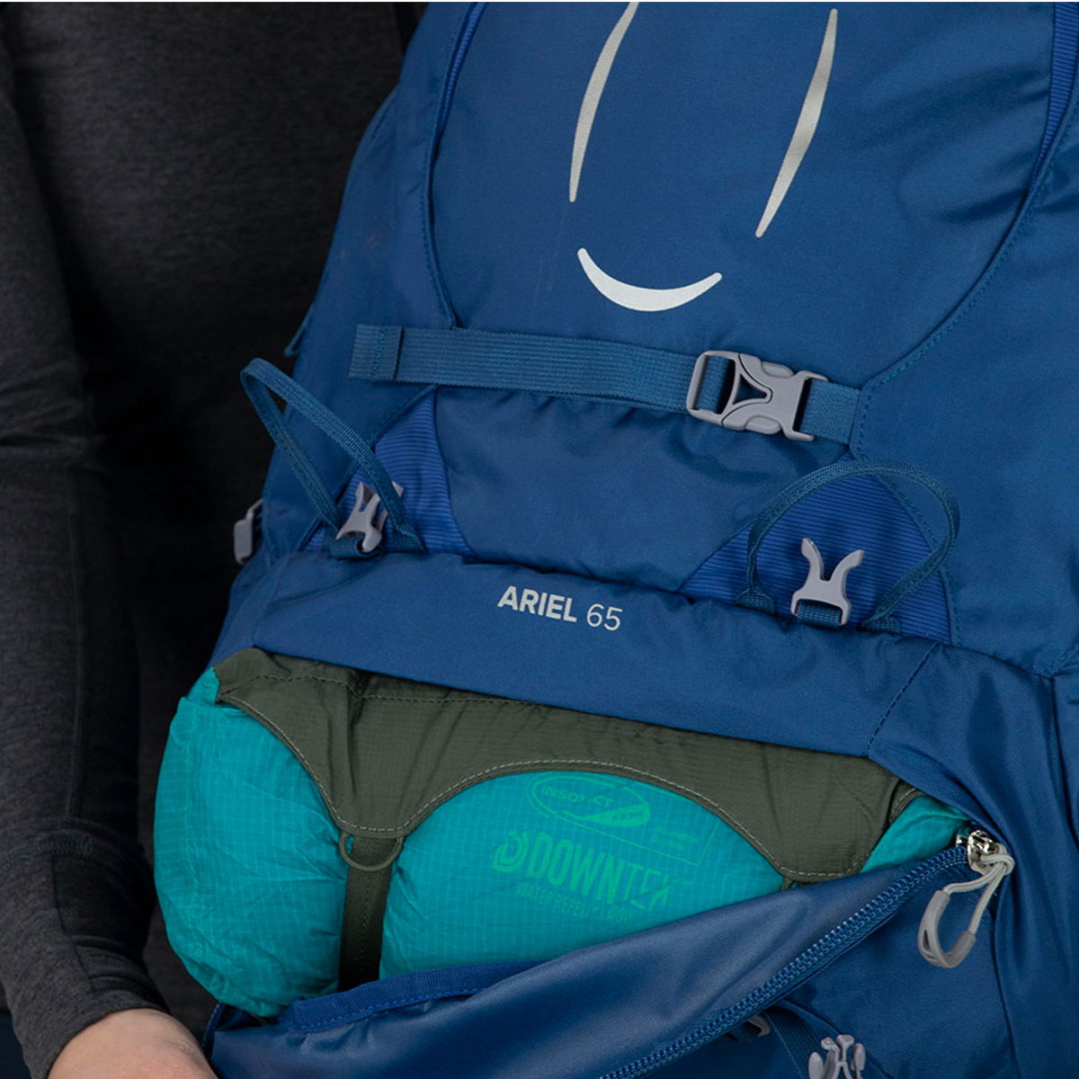 Osprey Ariel 65 L vandrerygsæk, dame (Ceramic Blue) - Spejder Sport