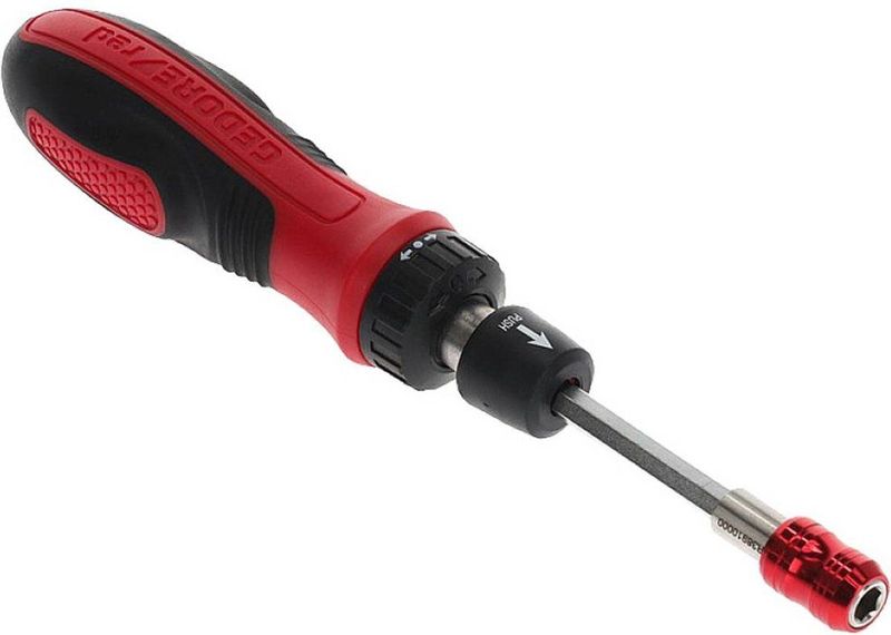 GEDORE - Ratel-Schroevendraaier - Rood - 1/4 inch - Ergonomische Handgreep