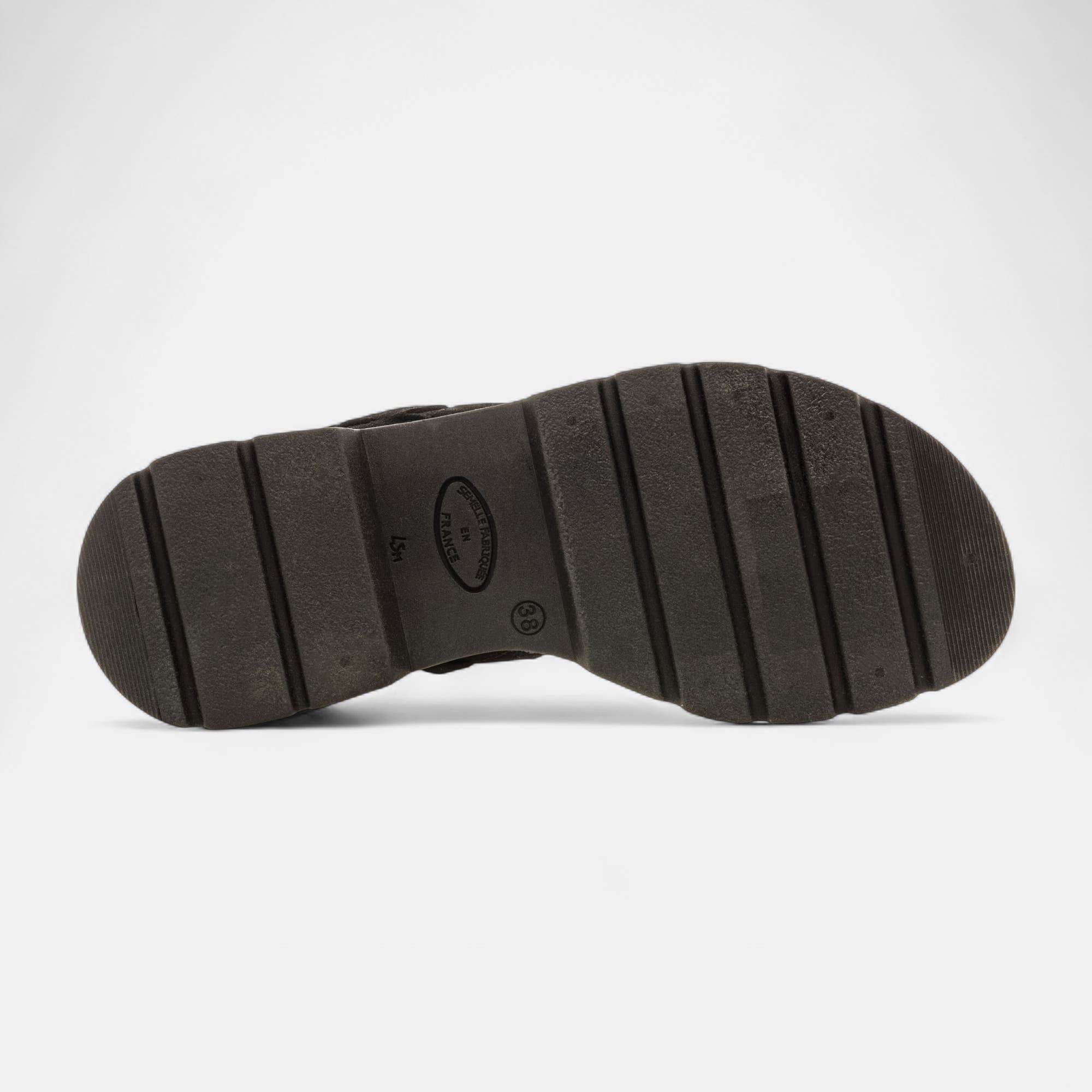Sandales Femme en cuir noir