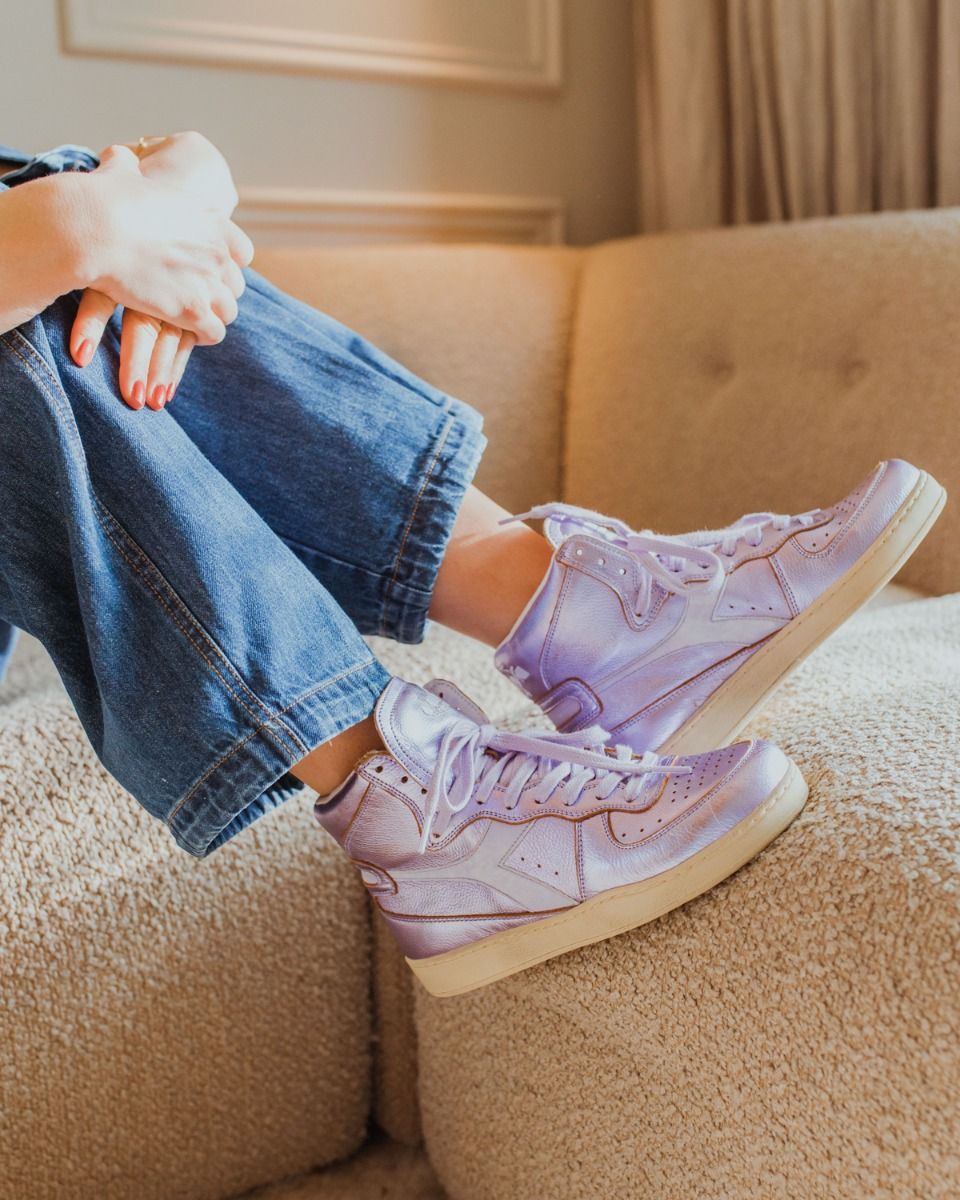 Diadora Heritage Mi Basket Metal Used Paars Damessneakers