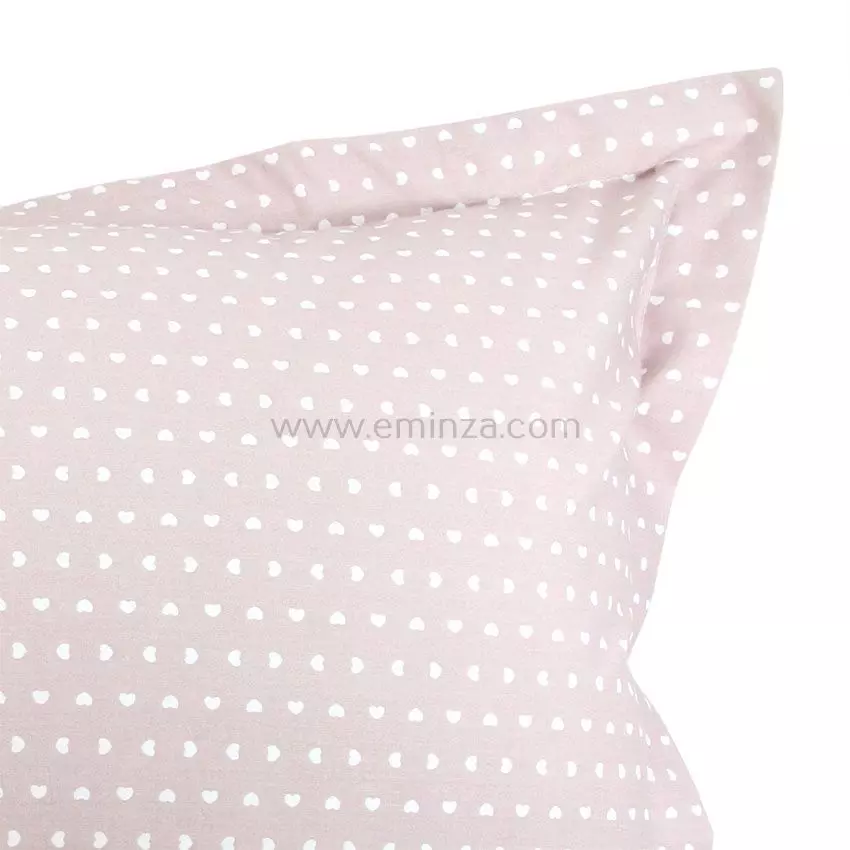 Taie d'oreiller rectangulaire coton Glamour Rose