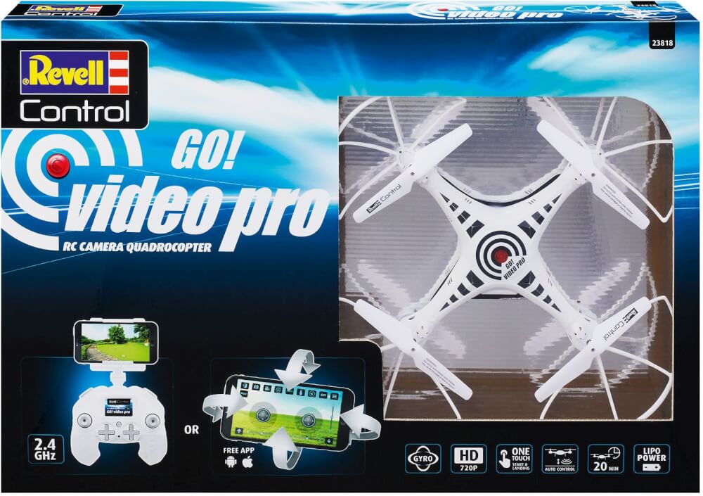 RC Kamera Quadrocopter  Go! Video Pro, Revell Control Ferngesteuerte Drohne