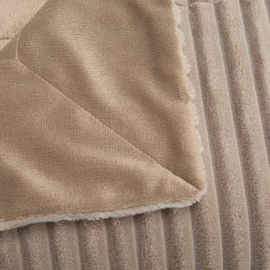 Plaid doux et chaud Sultan taupe - 130x170cm