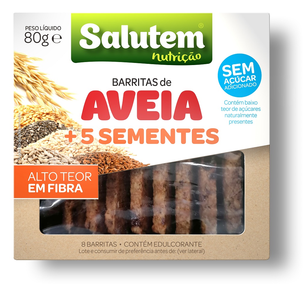 BARRITA DE AVEIA SALUTEM 5 SEMENTES 80G