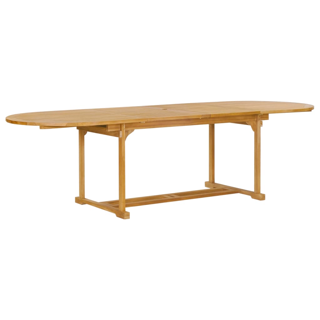 Salon de jardin meuble d'extérieur ensemble de mobilier 9 pièces bois de teck massif